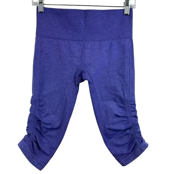 Lululemon In The Flow Crop II Heathered Purple Leggings Size 6 - Picture 13 of 16